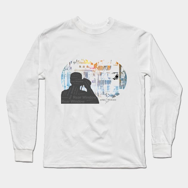 Rear Window, Alfred Hitchock Long Sleeve T-Shirt by big_owl